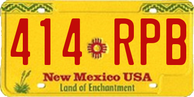 NM license plate 414RPB