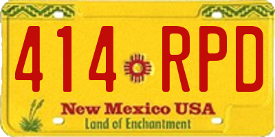 NM license plate 414RPD