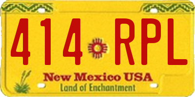 NM license plate 414RPL