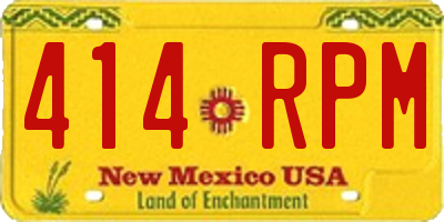 NM license plate 414RPM