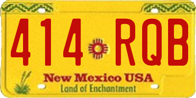 NM license plate 414RQB