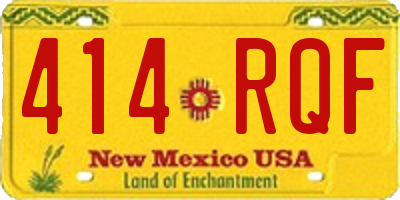 NM license plate 414RQF