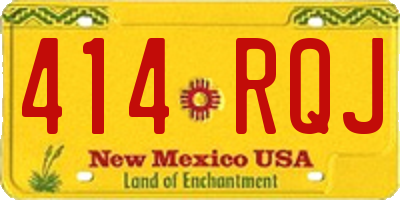 NM license plate 414RQJ