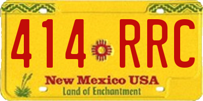 NM license plate 414RRC