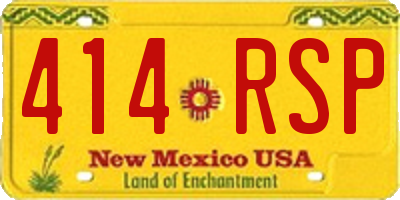 NM license plate 414RSP