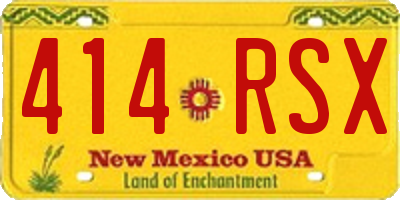 NM license plate 414RSX