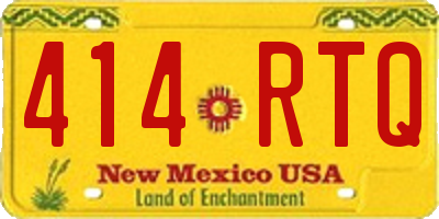 NM license plate 414RTQ