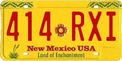 NM license plate 414RXI