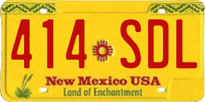 NM license plate 414SDL