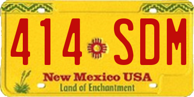 NM license plate 414SDM