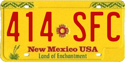 NM license plate 414SFC