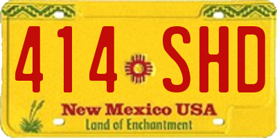 NM license plate 414SHD