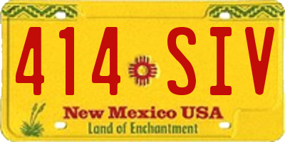 NM license plate 414SIV