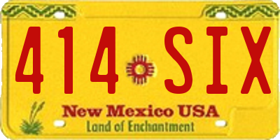 NM license plate 414SIX