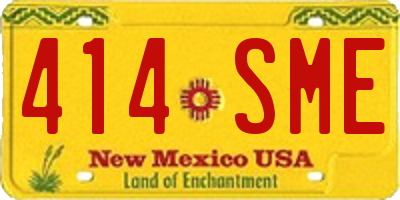 NM license plate 414SME