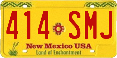 NM license plate 414SMJ