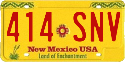NM license plate 414SNV