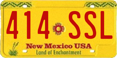 NM license plate 414SSL