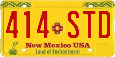 NM license plate 414STD