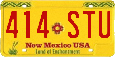 NM license plate 414STU