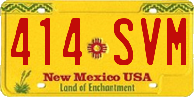 NM license plate 414SVM