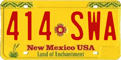 NM license plate 414SWA