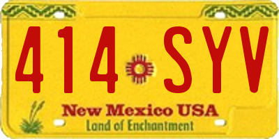 NM license plate 414SYV