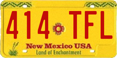 NM license plate 414TFL