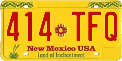 NM license plate 414TFQ