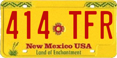 NM license plate 414TFR