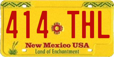 NM license plate 414THL