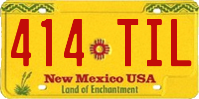 NM license plate 414TIL