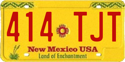 NM license plate 414TJT