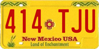 NM license plate 414TJU