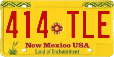 NM license plate 414TLE