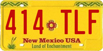 NM license plate 414TLF