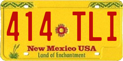 NM license plate 414TLI