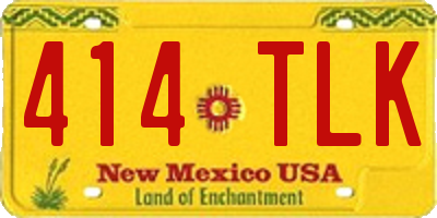NM license plate 414TLK