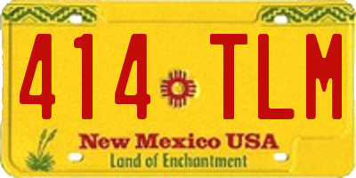 NM license plate 414TLM