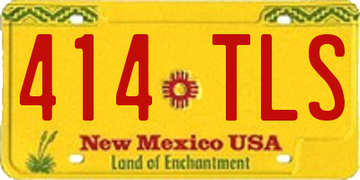 NM license plate 414TLS