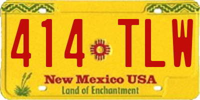 NM license plate 414TLW