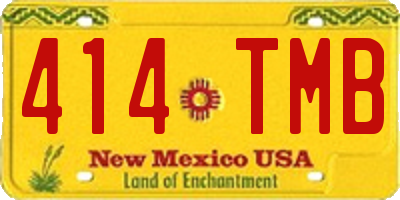 NM license plate 414TMB