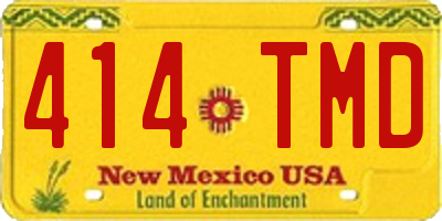 NM license plate 414TMD