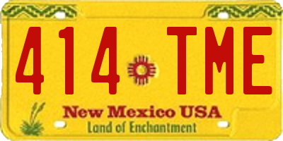 NM license plate 414TME