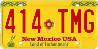 NM license plate 414TMG