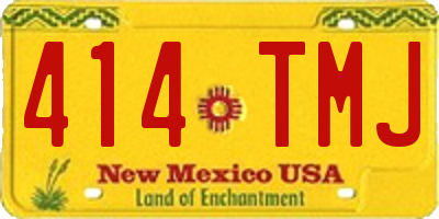 NM license plate 414TMJ
