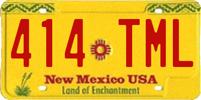 NM license plate 414TML