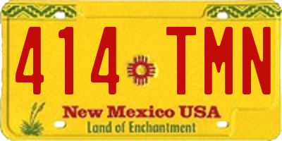 NM license plate 414TMN