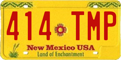 NM license plate 414TMP