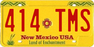 NM license plate 414TMS